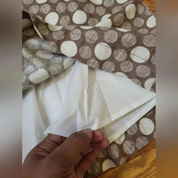 Boden Polka Dots Linen Fully Lined A-Line Skirt(8) - Picture 5 of 8